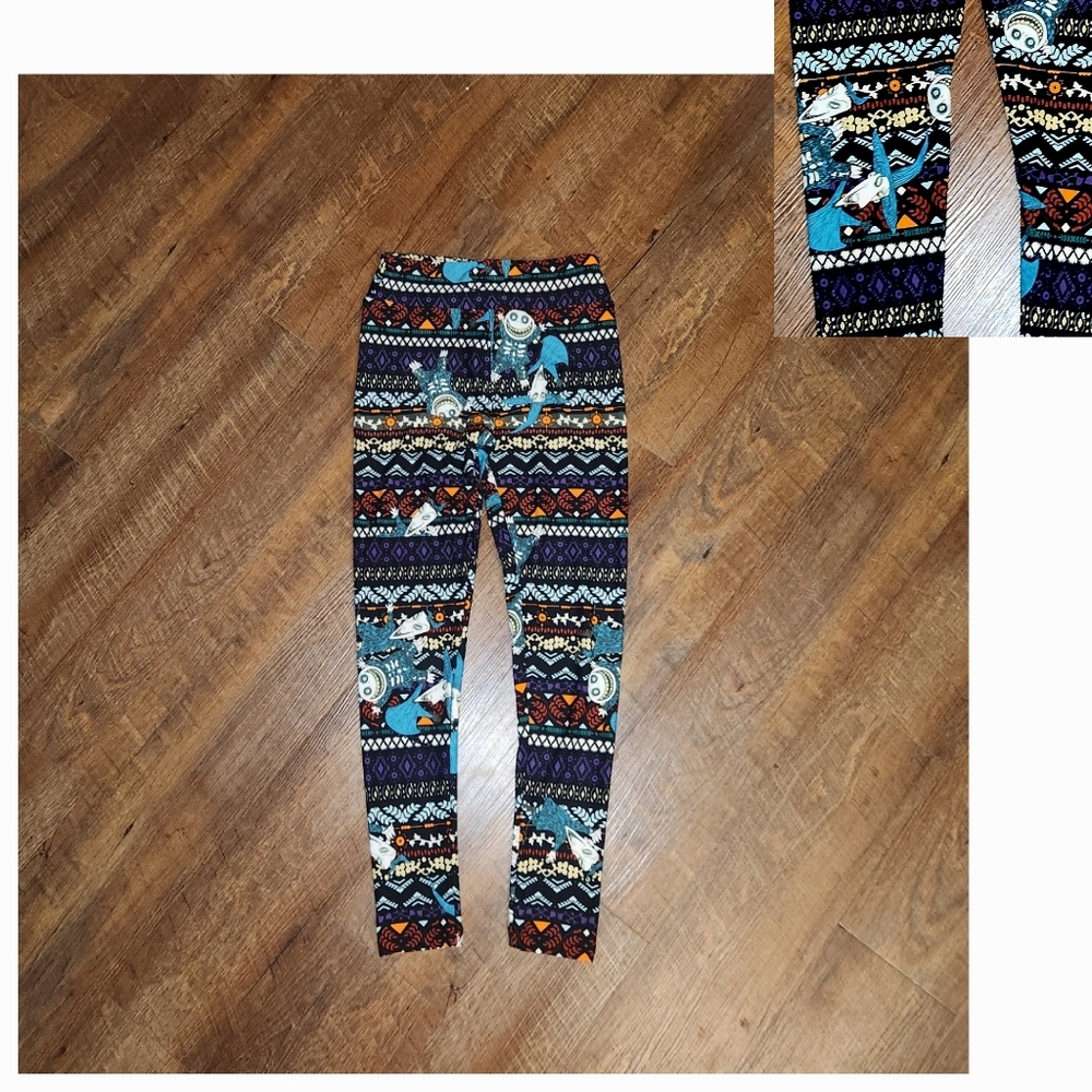 LulaRoe Disney OS Leggings Nightmare Before Christmas Barrel Shock Lock HTF NWOT